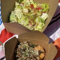 Caezar Salad & Mushroom Hashcakes  at Beach'n SF in San Francisco