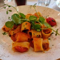 Pasta with tomatoes at Gusto in Rotterdam