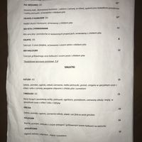 Menu at Laila  in Krakow