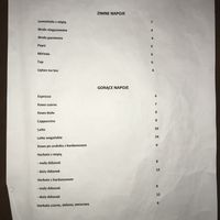 Menu at Laila  in Krakow