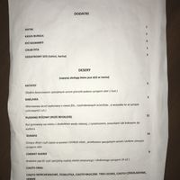 Menu at Laila  in Krakow