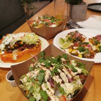 Vegan taco bowl, gluten free vegetarian tacos & nachos! Also vegan tacos 😍 at Salt & Swine in Gibsons