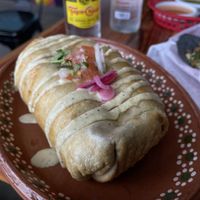 The La Chimi - highly recommend, also, it’s huge.   at Mis Tacones in Portland