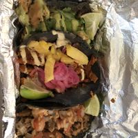 3 different kinds of delicious tacos  at Mis Tacones in Portland