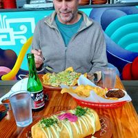 My brother's first fully vegan meal! at Mis Tacones in Portland