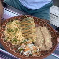 Rice, beans  at Mis Tacones in Portland