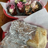 Tacos and breakfast burrito!   at Mis Tacones in Portland