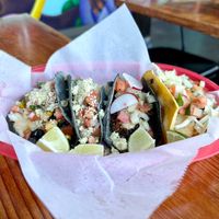 Four different tacos  at Mis Tacones in Portland