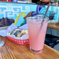 Combo cucumber, watermelon Agua Fresca with lime  at Mis Tacones in Portland