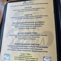 Menu  at Mis Tacones in Portland