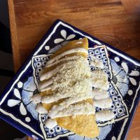 Papas con soyrizo empanadaa  at Mis Tacones in Portland