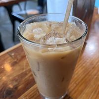 Pumpkin spice horchata  at Mis Tacones in Portland