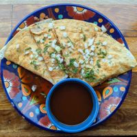 Chanterelle Quesabirria Quesadilla at Mis Tacones in Portland