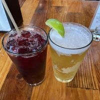 Jamaica and beer  at Mis Tacones in Portland