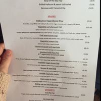 vegan and vegetarian menu (inc vegan desserts) at Queen's Head in Burley