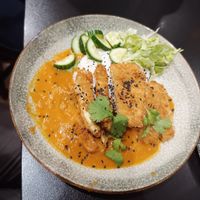 Katsu tempeh curry at Wegestacja Koński Rynek in Myslenice