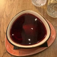 Barszcz with dumpling at Pierogarnia Rynek 26 in Wroclaw