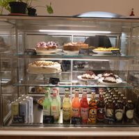 Cakes and drinks at Dosa Dosa in Prague