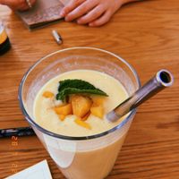 mango lassi   at Dosa Dosa in Prague