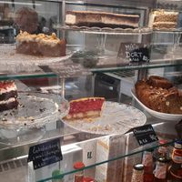 Selection of cakes at Dosa Dosa in Prague