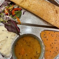 Dosa Masala filled with Potatoes (small version)   at Dosa Dosa in Prague