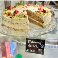 Pistachio cake  at Dosa Dosa in Prague