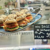 Seitan mini bagels  at Dosa Dosa in Prague