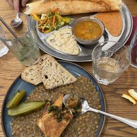 Lentil and tofu special and Aloo Masala dosa  at Dosa Dosa in Prague