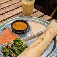 Aloo masala dosa + sambar at Dosa Dosa in Prague