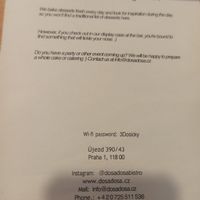 Menu as of 21/07/2025 at Dosa Dosa in Prague