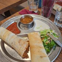 Dosa's (we shared them, so that's why they're in half!) at Dosa Dosa in Prague