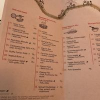 Menu  at Hidden Dimsum in Copenhagen