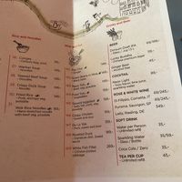 Menu  at Hidden Dimsum in Copenhagen