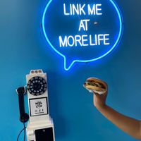 Sweet BBQ Burger at the phone at More Life  in West Bromwich