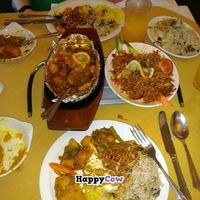 All day Sunday Special £10.95 (2 x starters - not shown; 2 x main courses; 2 x side dishes; 2 x rice or bread) at Gurkha Chef in Hastings