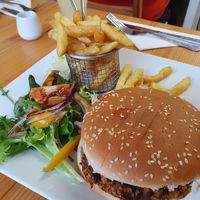 Nacho burger at Auld Bar Cafe in Forfar