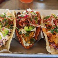 Three taco taster at Eris Food Co in Oceanside