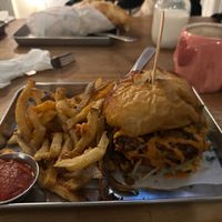 Chorizo Sandwich with fries at Eris Food Co in Oceanside
