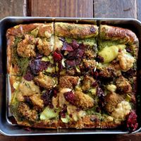 Chickun bacun pizza at Eris Food Co in Oceanside