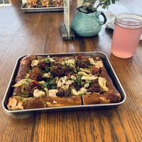 Chikun artichoke bakon pizza  at Eris Food Co in Oceanside