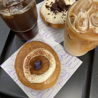 Doughnuts and iced coffee   at Bun and Coffee in Malaga