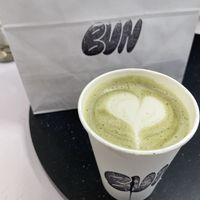 Matcha latte with oat milk  at Bun and Coffee in Malaga