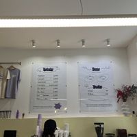 The menu   at Bun and Coffee in Malaga