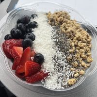 Blue Majik smoothie bowl with acai added   at Greenleaf Juicing Company - N Pennsylvania St in Indianapolis