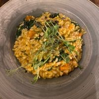 Pumpkin spinach risotto  at U Bistrot in St Julians