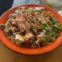 Poke bowl with rice base  at Green Planet the Foodcourt in Gran Canaria