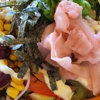 Vegan glutenfree poke bowl , so delicous and healthy at Green Planet the Foodcourt in Gran Canaria