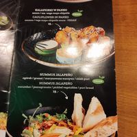 Menu vegan at JUNGLA in Gdansk