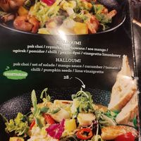 Menu veggie at JUNGLA in Gdansk