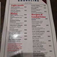 Menu 1 at Shoreline Hotel in Howrah